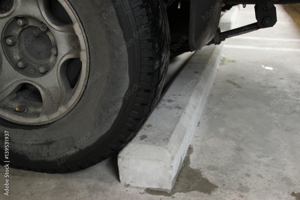 wheel stop and parking 