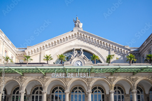 Canvas Print Paris, gare de l'Est, railway station, facade