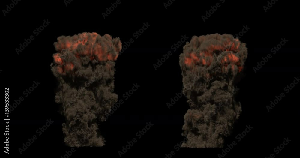 Realistic Slow Motion Explosions. Effects stay within the frame. 4K DCI Format With PRORES 4444 + Alpha Channel.