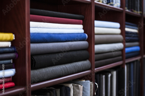 Many types of fine cloth