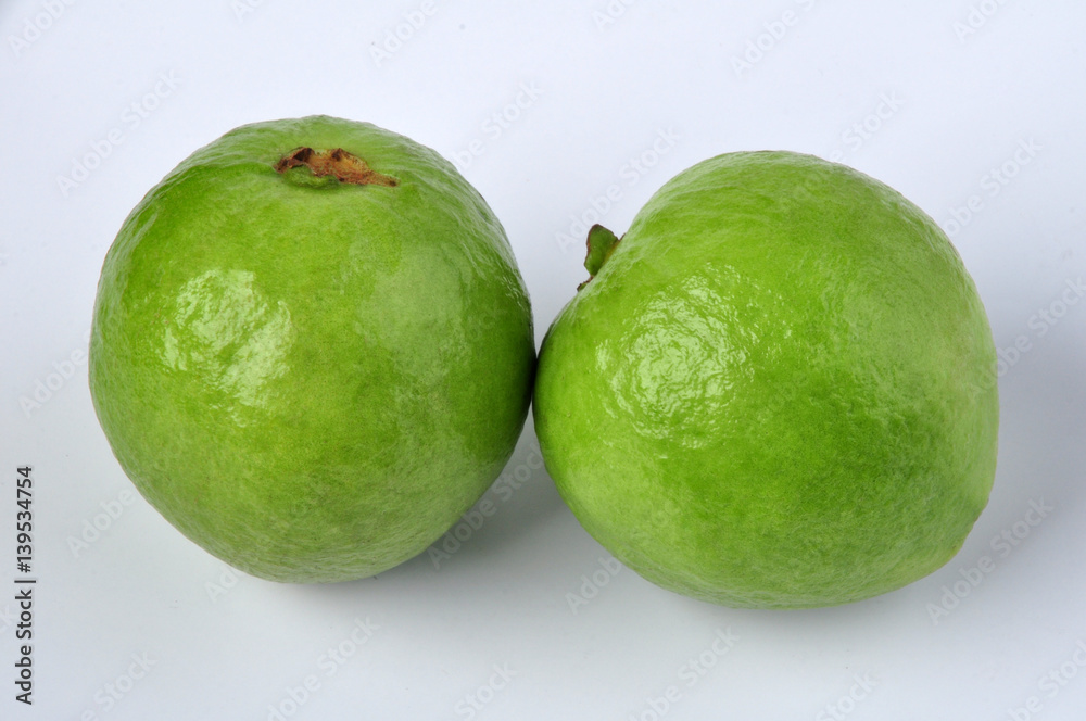 Guava Fruit in White Background Guava Fruit in White Background