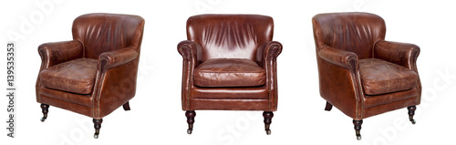 Leather brown chair