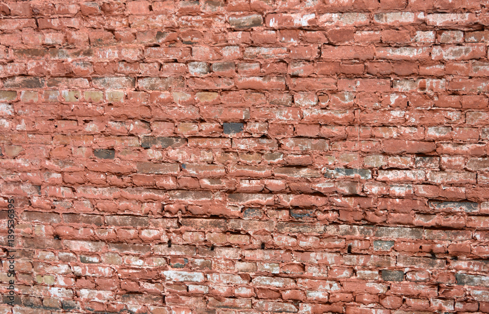 Obraz premium old brown brick wall, vintage, texture, background
