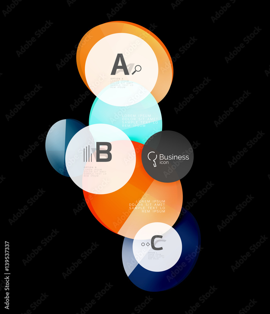Glass circle abstract background Glass circle abstract background