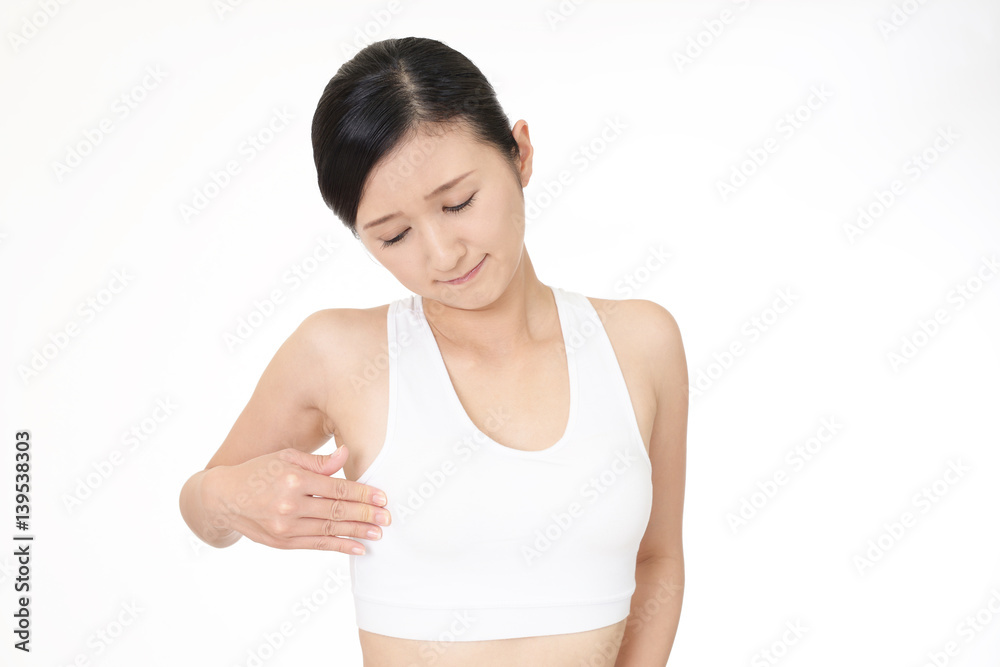 不安そうな表情の女性 不安そうな表情の女性