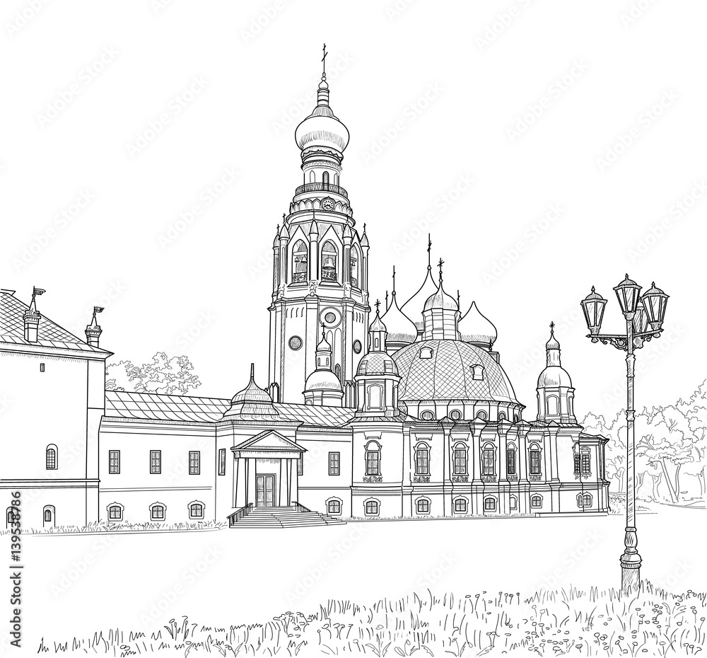 sketch of the Resurrection Cathedral