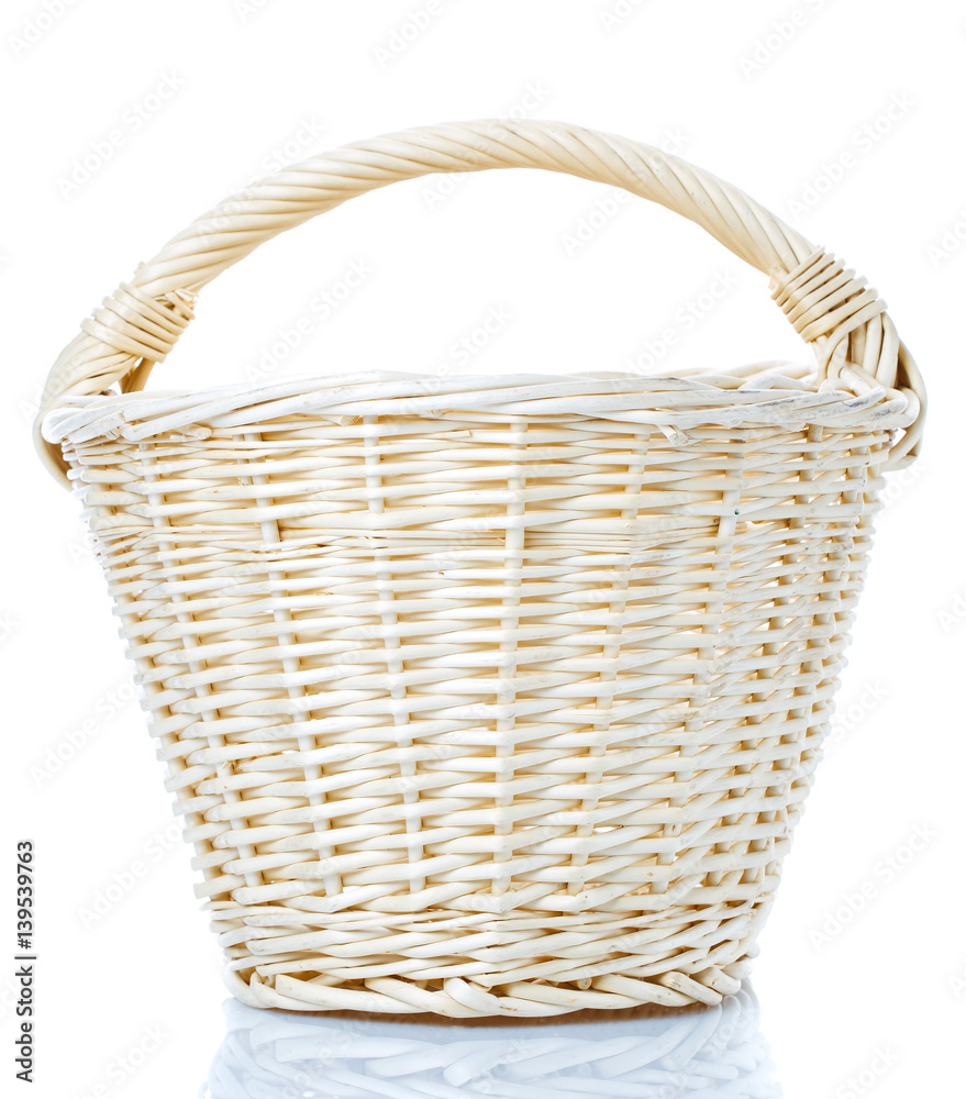 basket isolated on white background Decorated