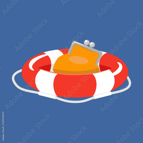 Money saving. Concept vector illustration.