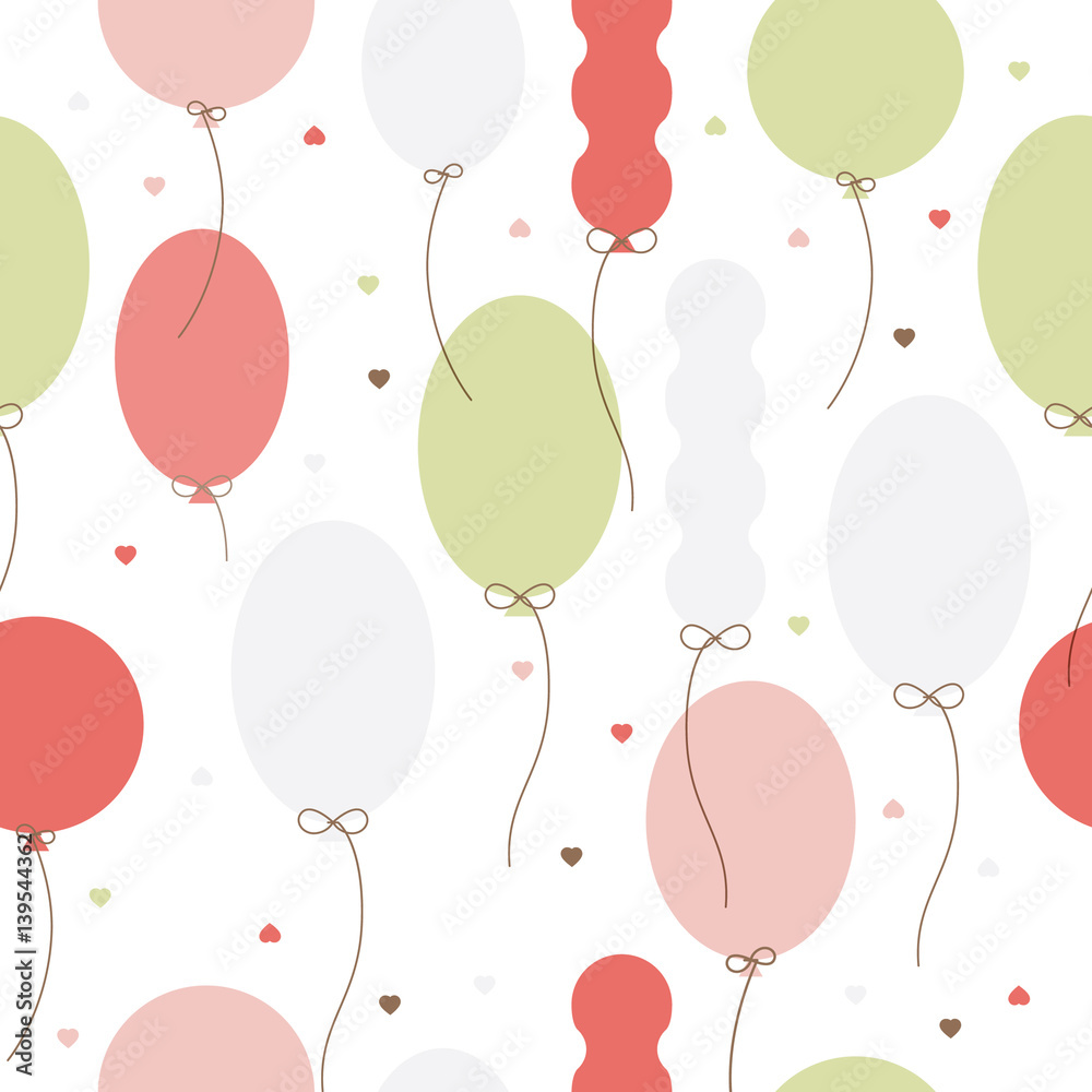 pattern balloon and hearts