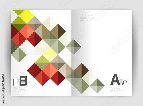 Square annual report brochure a4 print template