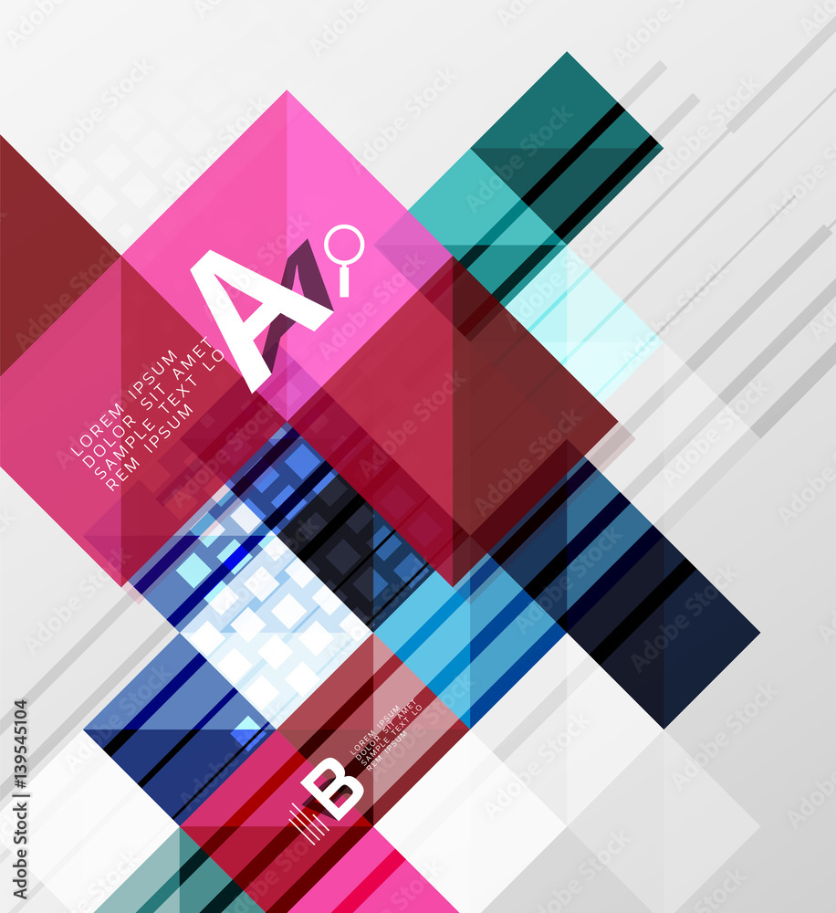 Vector square elements on gray abstract background with infographics Vector square elements on gray abstract background with infographics