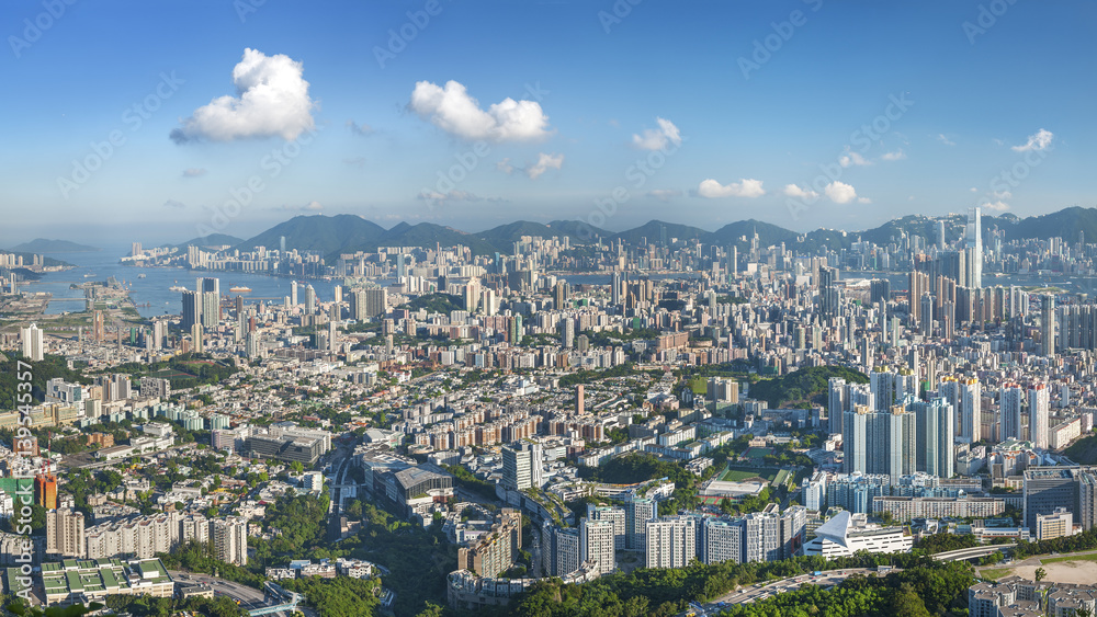 Obraz premium Panorama miasta Hongkong