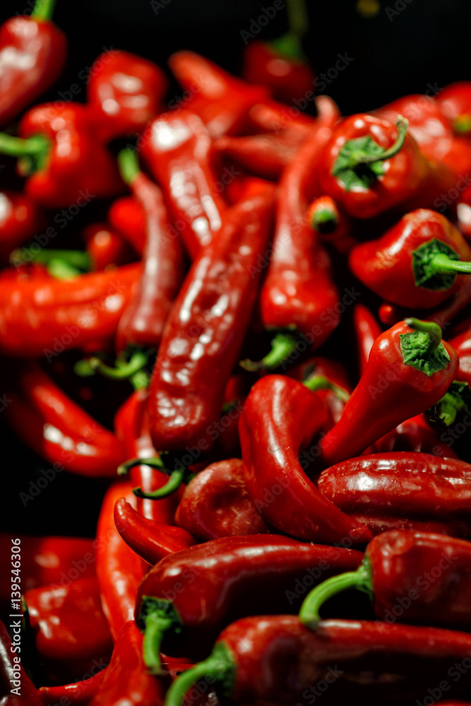 lot of red chilli peppers, background
