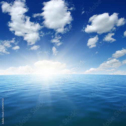 Blue sea and sun