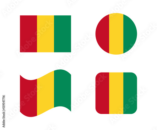 Free Download set 4 flags of guinea - GFXLoad