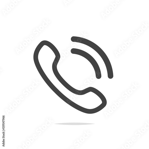 Phone call outline icon vector