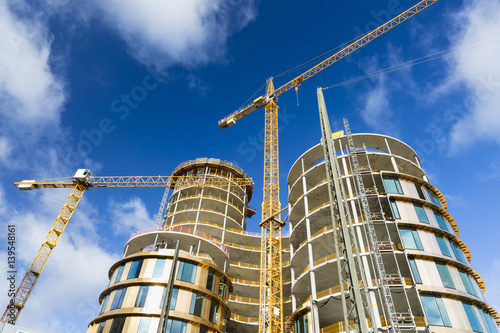 Axel Towers Construction Site in Copenhagen, Denmark