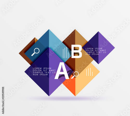 Geometric abstract background with option infographic Free Download Geometric abstract background with option infographic - GFXLoad
