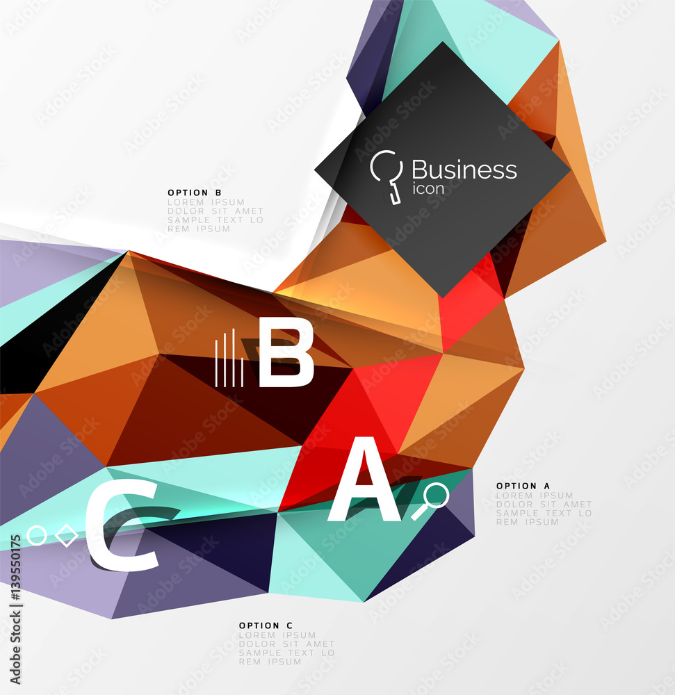 Triangle mosaic vector abstract template Triangle mosaic vector abstract template