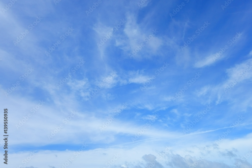 Blue Sky and White Cloud. Beautiful Nature Background Blue Sky and White Cloud. Beautiful Nature Background