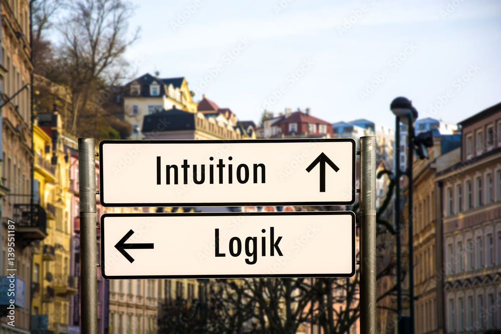 Obraz premium Schild 206 - Intuition