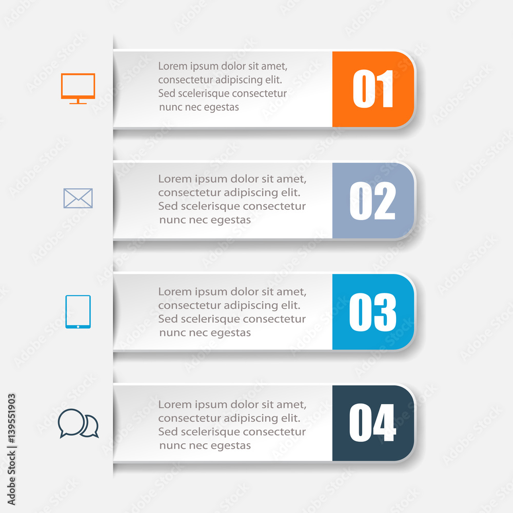Modern paper infographics Modern paper infographics