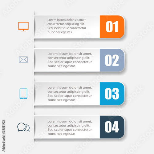 Modern paper infographics