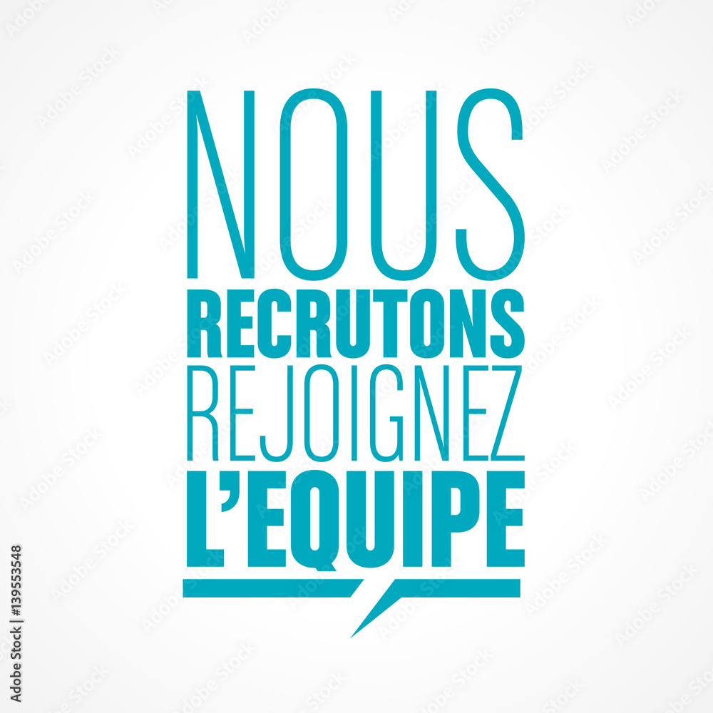 nous recrutons nous recrutons