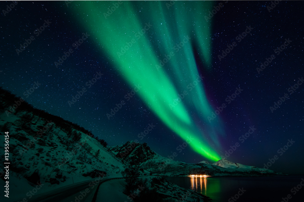 Northern lights in scandinavia