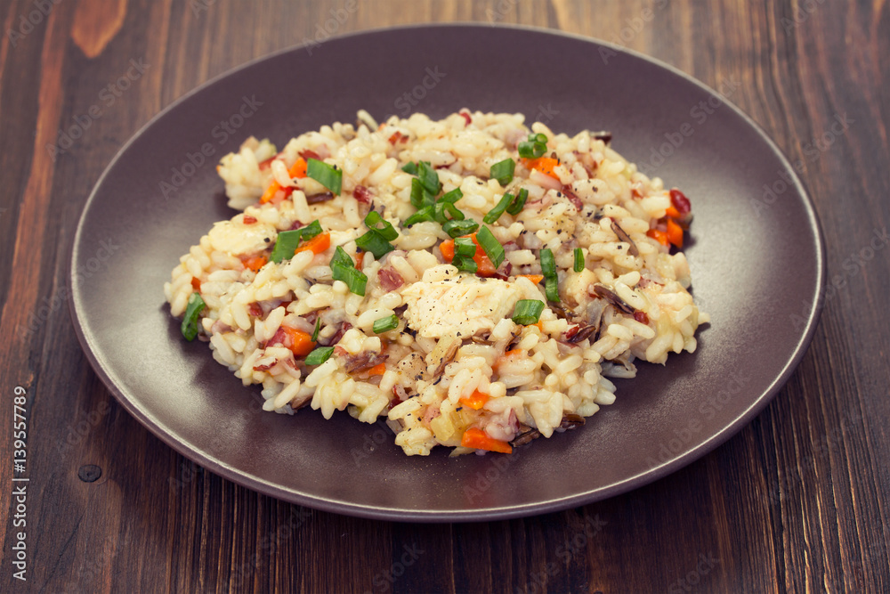 rice with chicken and vegetables rice with chicken and vegetables