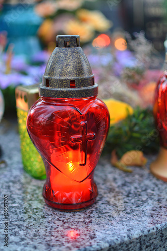 Candle on grave