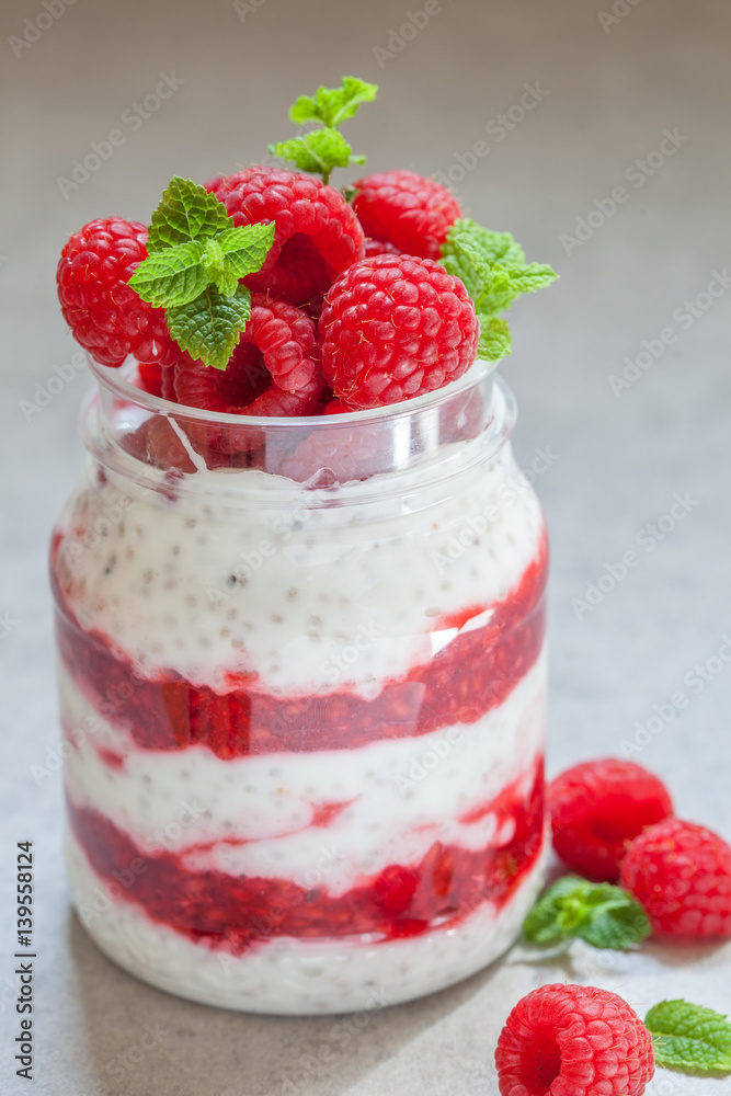 Chia seed pudding with berries Chia seed pudding with berries
