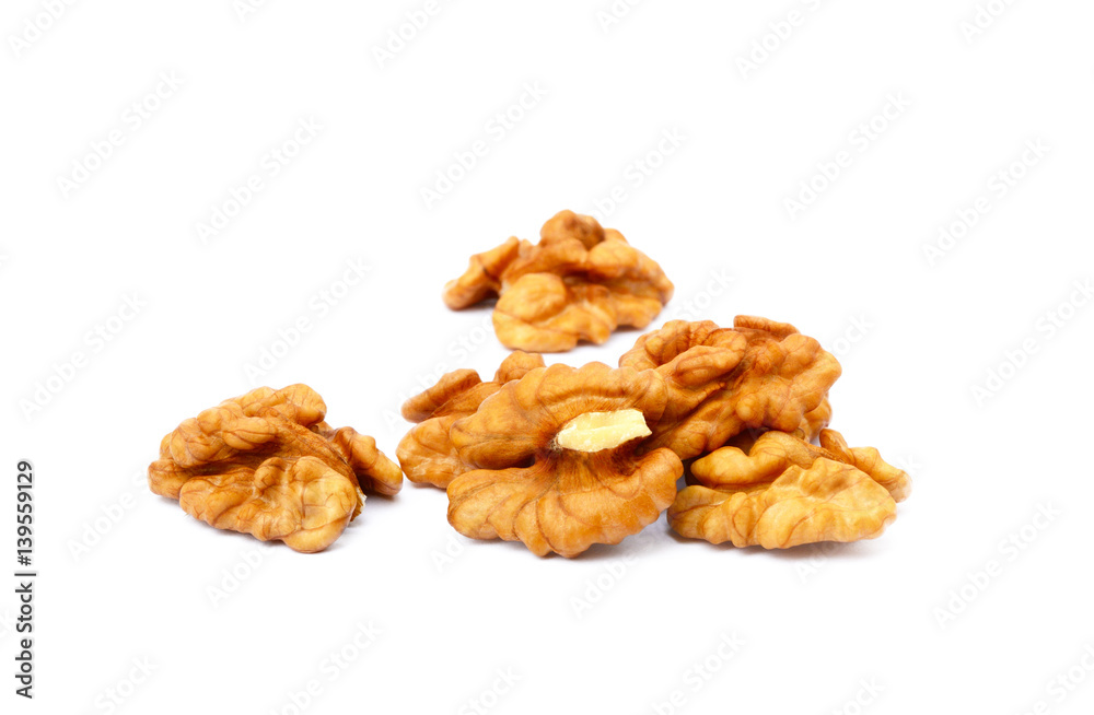 Healthy walnuts isolated on white background Healthy walnuts isolated on white background