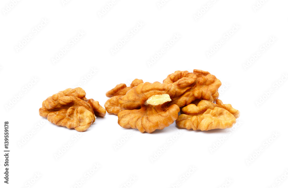 Healthy walnuts isolated on white background Healthy walnuts isolated on white background