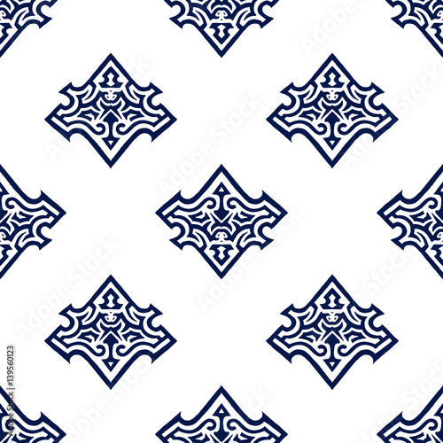 Vintage ornamented pattern background. Tracery tattoo symbol decoration