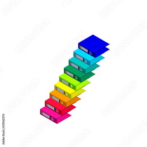 Stairway from file folders....