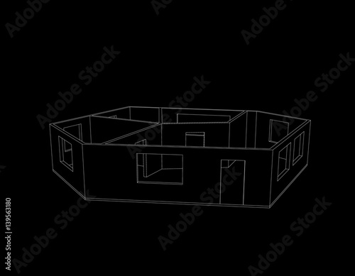 Empty room plan.Isolated on...