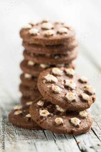 Dark chocolate cookies.