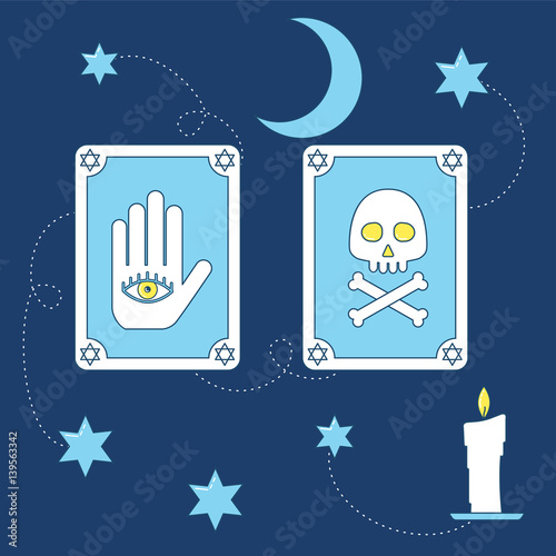 Tarot magical cards.