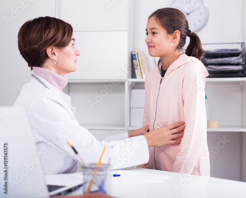 Teenage girl visits doctor
