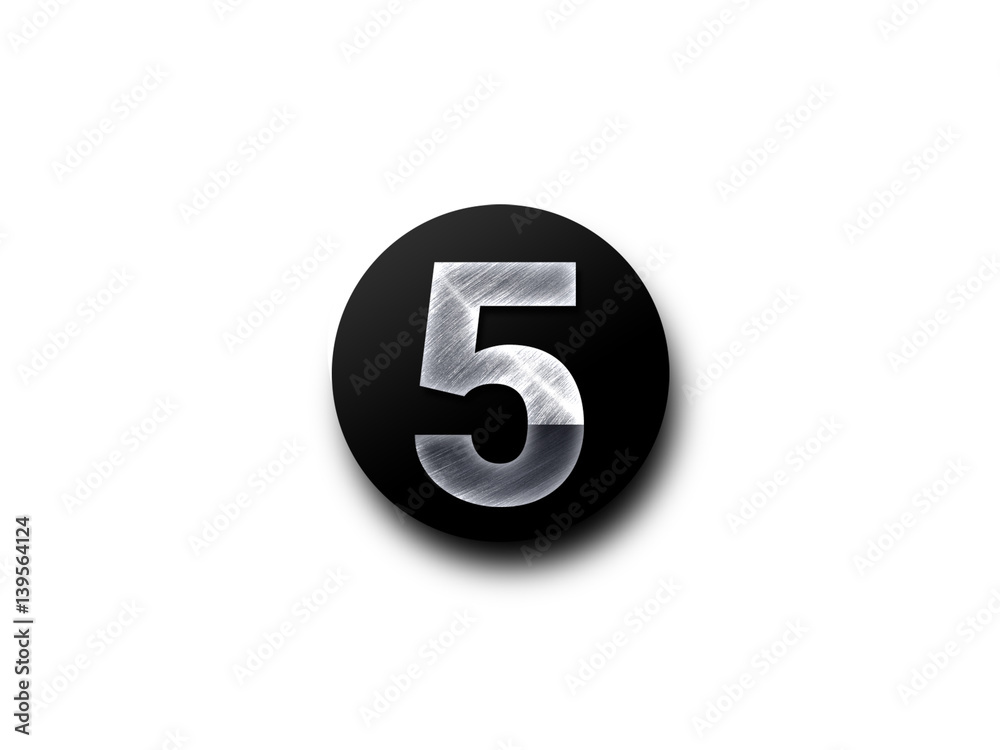 metalic number sign and button