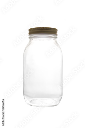 An empty old glass jar