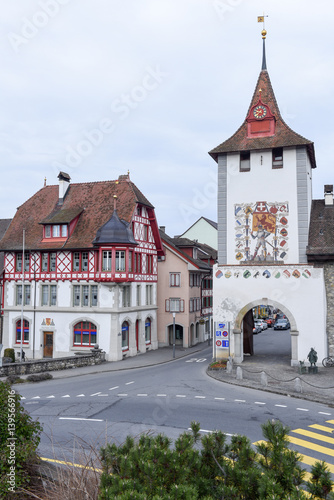 Medieval houses at Sempach on Switzerland