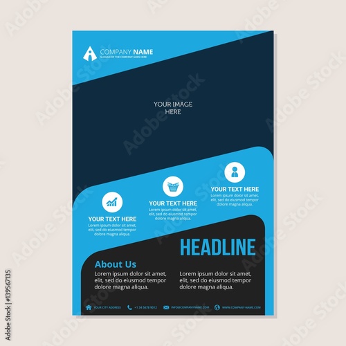 Corporate business annual report brochure flyer design. Leaflet cover presentation. Flier with Abstract geometric background. Modern publication poster magazine, layout template A4 flyer