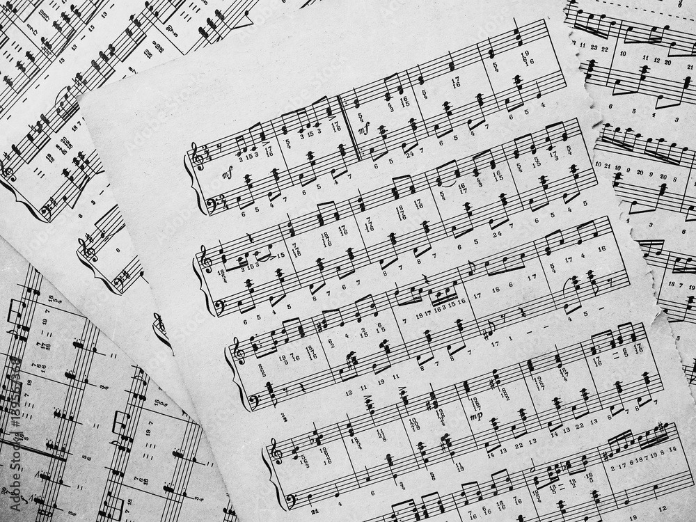 Naklejka premium Musical notes for music