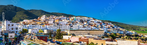 Panorama of Moulay Idriss Zerhoun town in Morocco