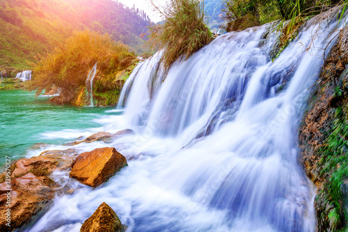 Fototapeta Naklejka Na Ścianę i Meble -  Jiulong waterfall in Luoping, China.