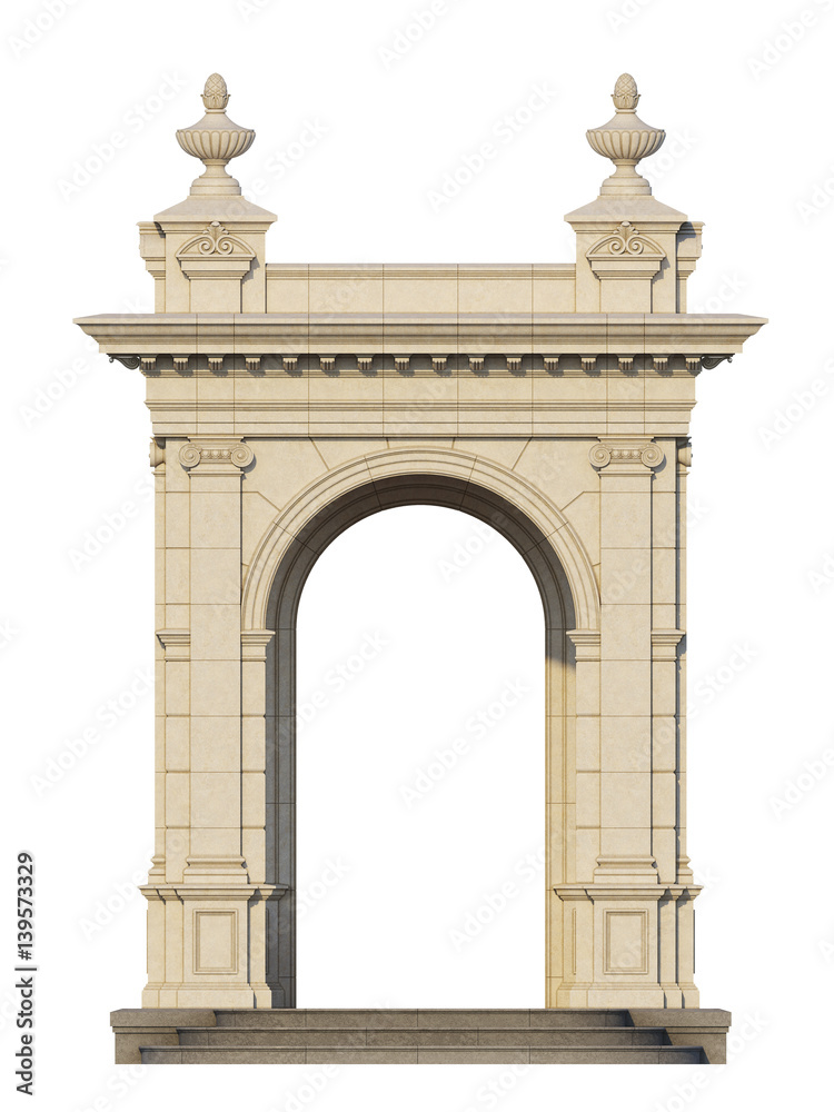 Naklejka premium arcade in classic style. 3d render