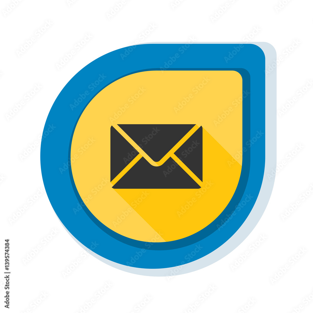 Mail button illustration Mail button illustration