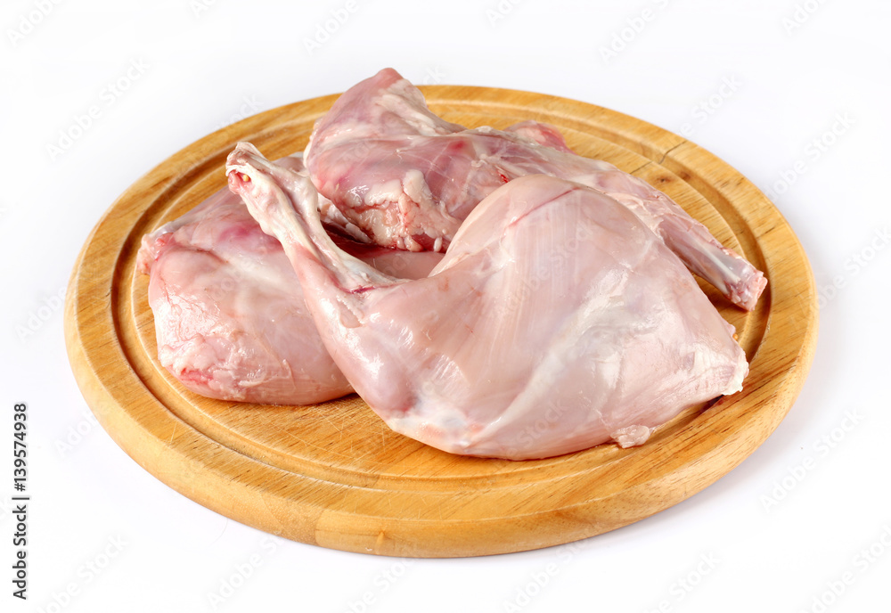 Raw rabbit meat